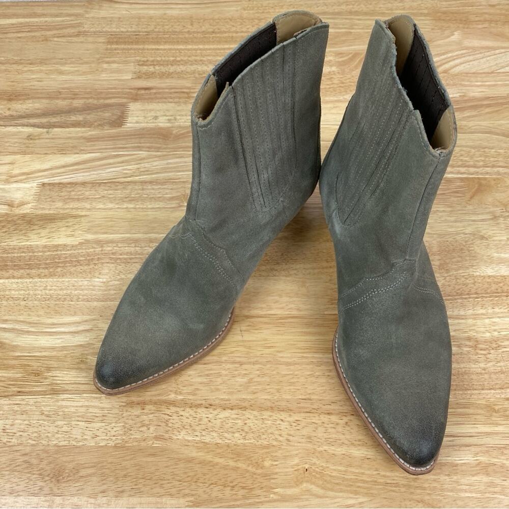 Free People Beige Gray New Frontier Chelsea Western Cowboy Boots Sz.39(US 8.5) - Picture 3 of 14